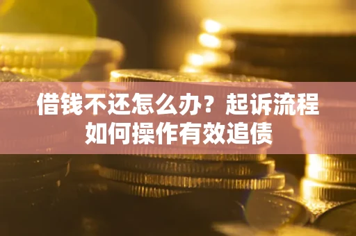 北京借钱不还怎么办？起诉流程如何操作有效追债